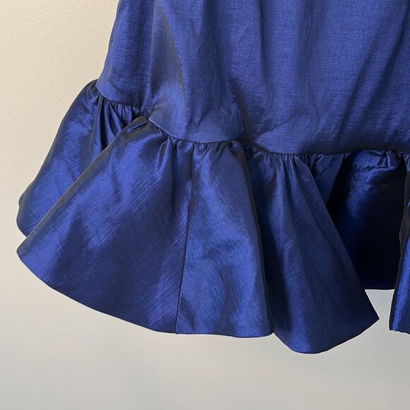 NWT Bardot Geri Taffeta Ruffle Mini Dress in Cobalt Blue 6/8 - Picture 5 of 12